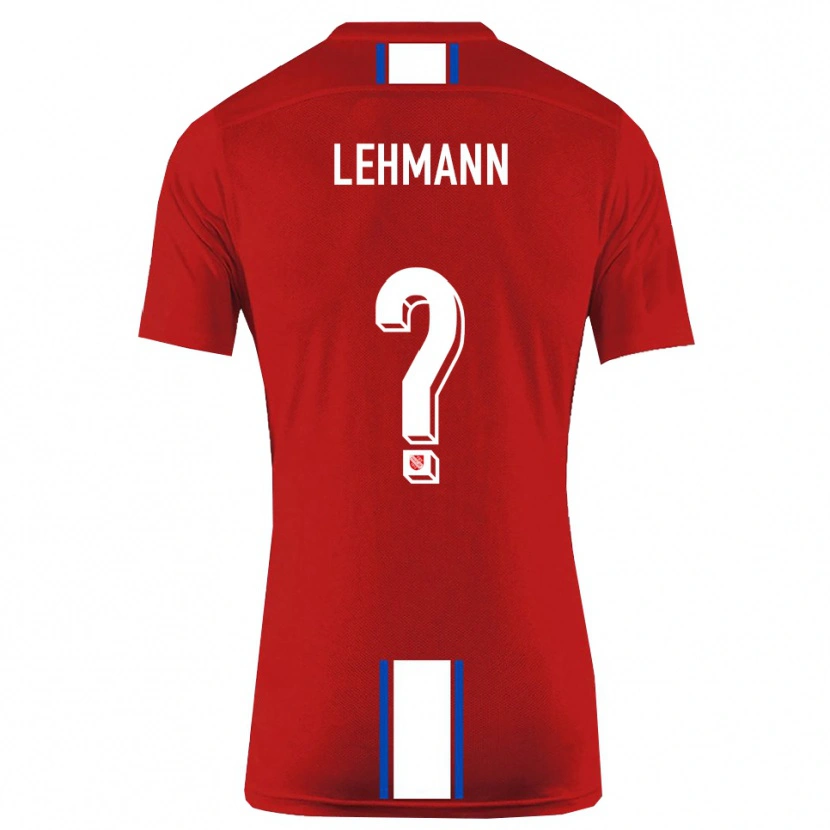 Danxen Uomo Maglia Tom Lehmann #0 Rosso Bianco Kit Gara Home 2025/26 Maglietta
