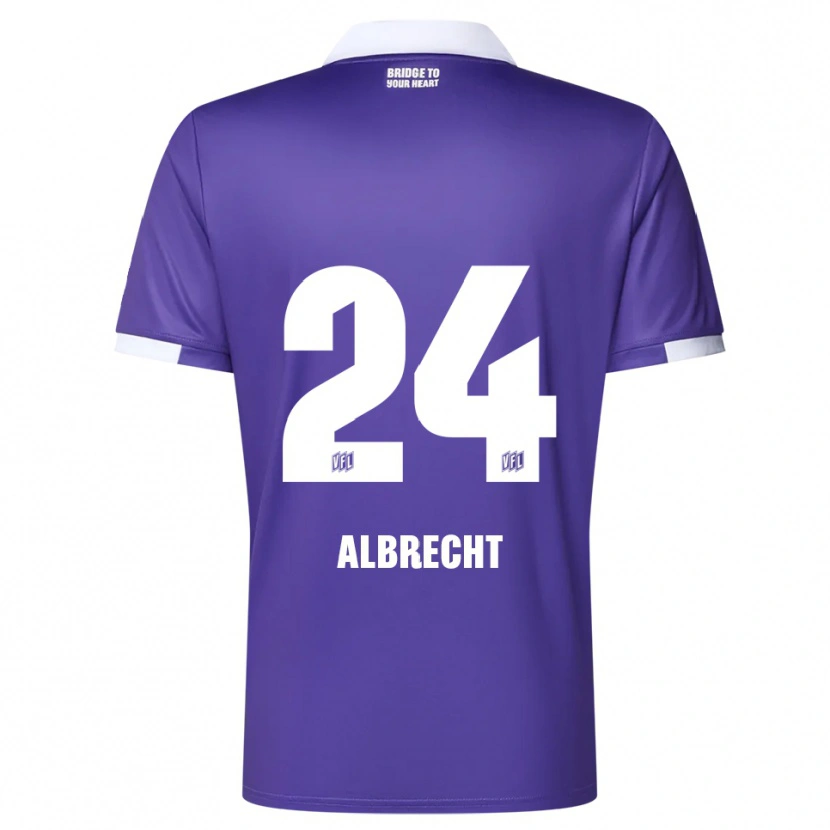 Danxen Uomo Maglia Fabian Albrecht #24 Viola Bianco Kit Gara Home 2025/26 Maglietta