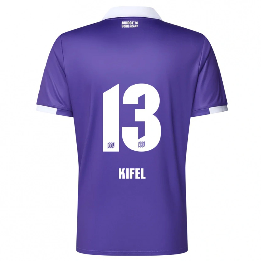 Danxen Uomo Maglia Denis Kifel #13 Viola Bianco Kit Gara Home 2025/26 Maglietta