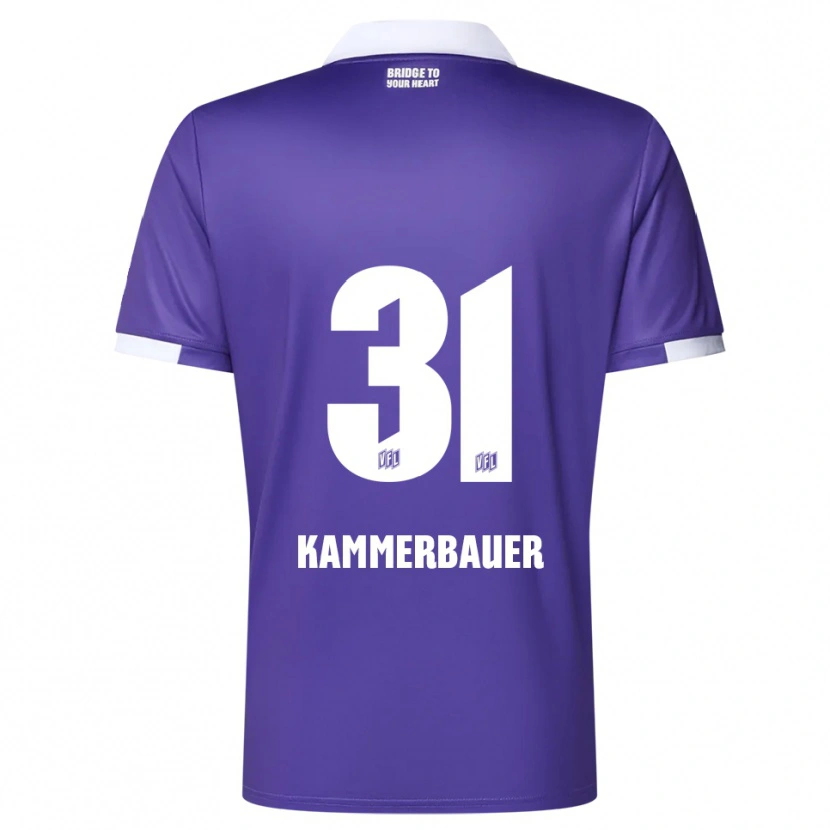 Danxen Uomo Maglia Patrick Kammerbauer #31 Viola Bianco Kit Gara Home 2025/26 Maglietta