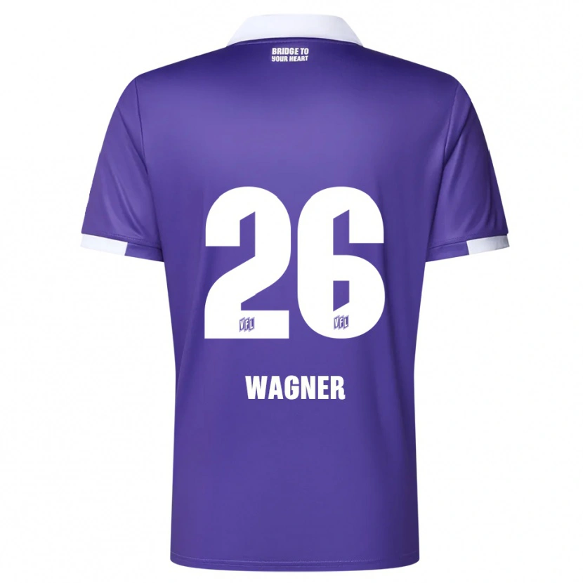 Danxen Uomo Maglia Fridolin Wagner #26 Viola Bianco Kit Gara Home 2025/26 Maglietta