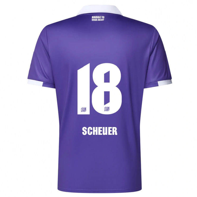 Danxen Uomo Maglia Nevio Scheuer #18 Viola Bianco Kit Gara Home 2025/26 Maglietta