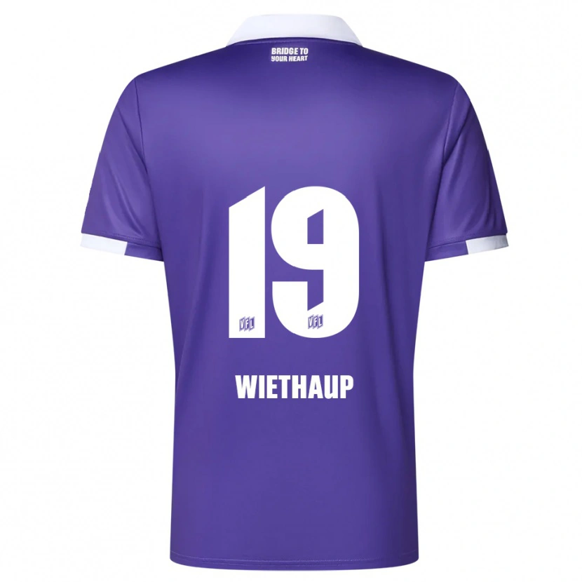 Danxen Uomo Maglia Kevin Wiethaup #19 Viola Bianco Kit Gara Home 2025/26 Maglietta