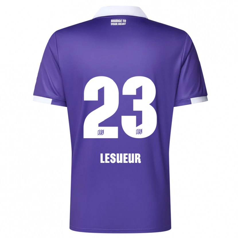 Danxen Uomo Maglia Tony Lesueur #23 Viola Bianco Kit Gara Home 2025/26 Maglietta