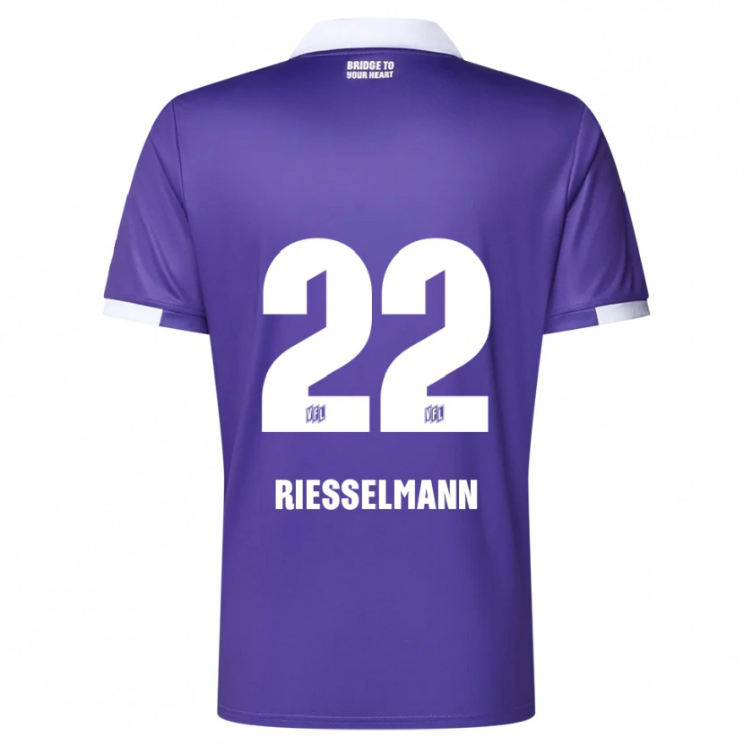 Danxen Uomo Maglia Bernd Riesselmann #22 Viola Bianco Kit Gara Home 2025/26 Maglietta