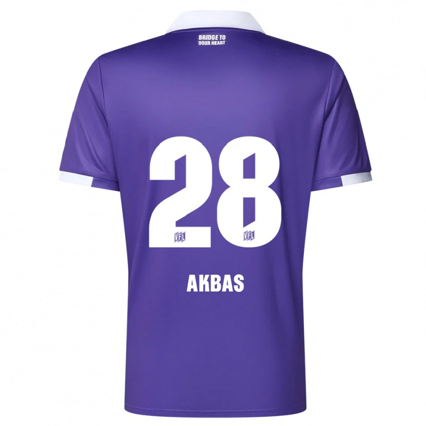 Danxen Uomo Maglia Can Akbas #28 Viola Bianco Kit Gara Home 2025/26 Maglietta
