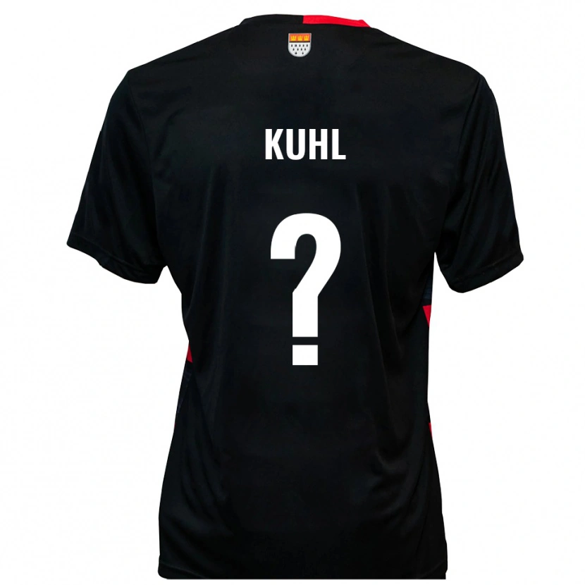 Danxen Uomo Maglia Jasmin Kuhl #0 Nero Rosso Kit Gara Home 2025/26 Maglietta