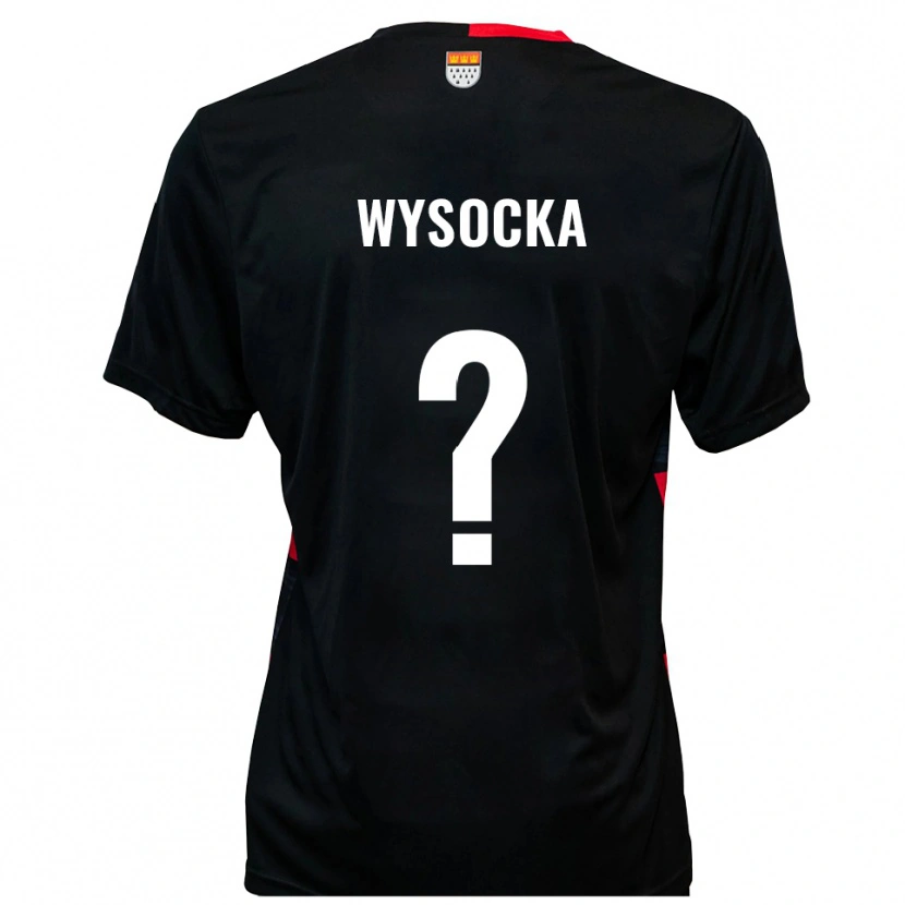 Danxen Uomo Maglia Amanda Wysocka #0 Nero Rosso Kit Gara Home 2025/26 Maglietta