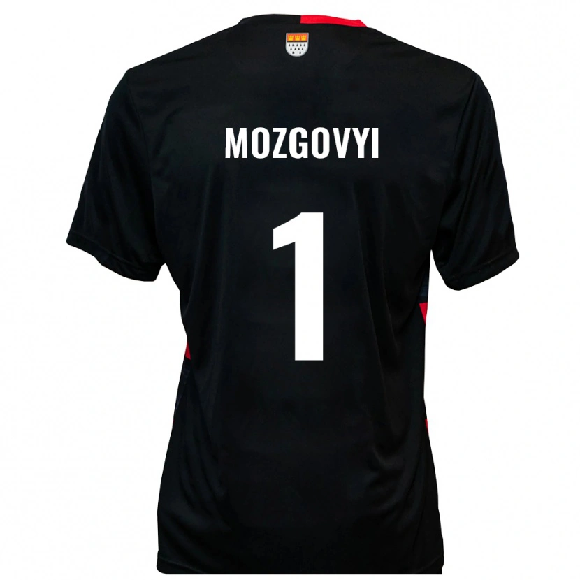 Danxen Uomo Maglia Arseniy Mozgovyi #1 Nero Rosso Kit Gara Home 2025/26 Maglietta