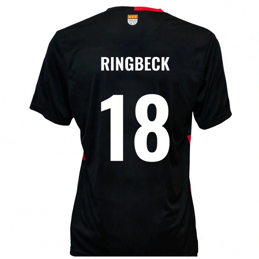 Danxen Uomo Maglia Noah Ringbeck #18 Nero Rosso Kit Gara Home 2025/26 Maglietta