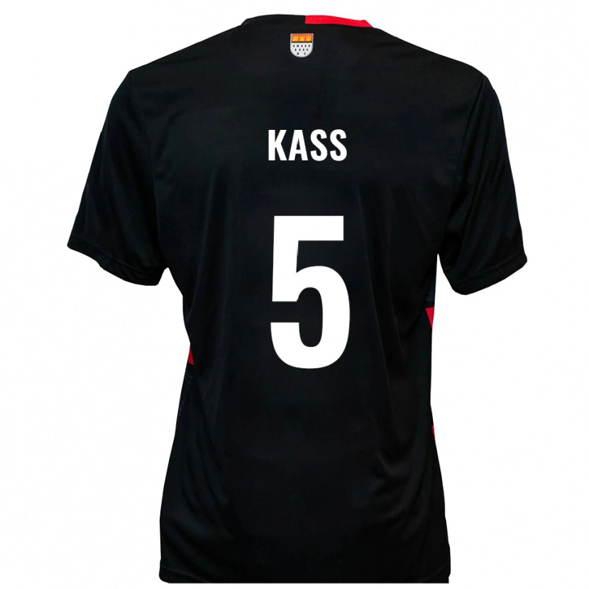 Danxen Uomo Maglia Martin Kass #5 Nero Rosso Kit Gara Home 2025/26 Maglietta