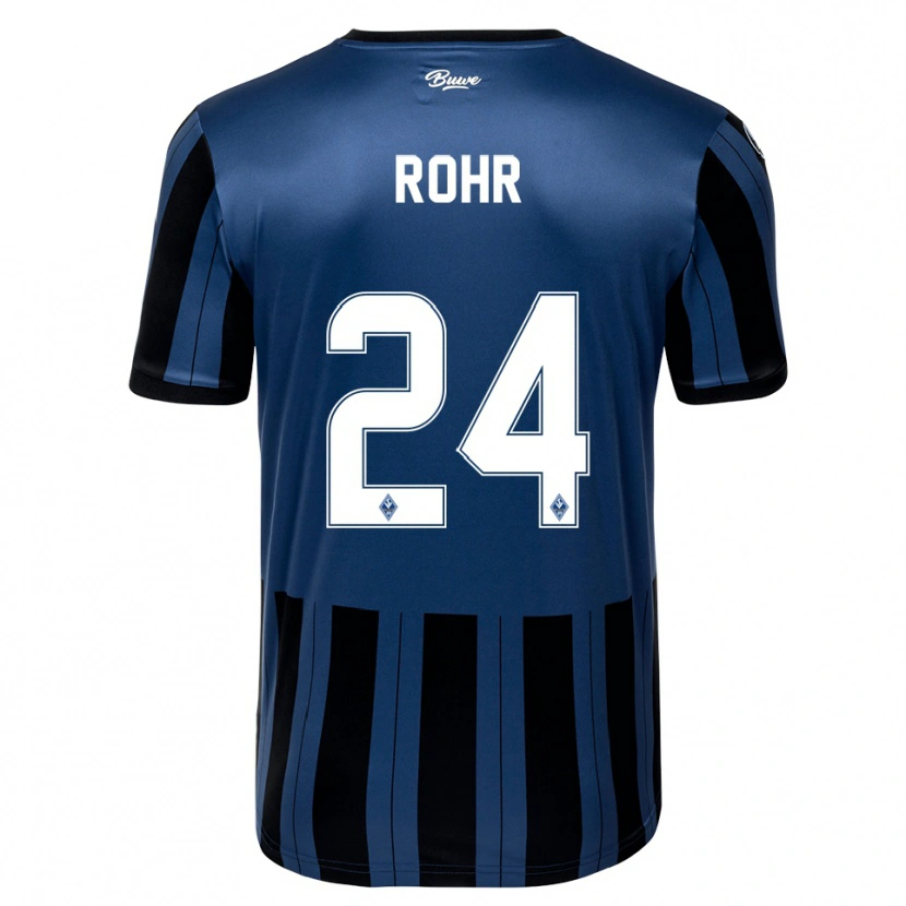 Danxen Uomo Maglia Elijah Rohr #24 Blu Grigio Nero Kit Gara Home 2025/26 Maglietta
