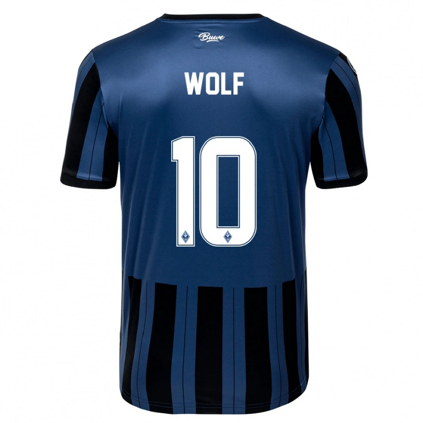 Danxen Uomo Maglia Elias Wolf #10 Blu Grigio Nero Kit Gara Home 2025/26 Maglietta