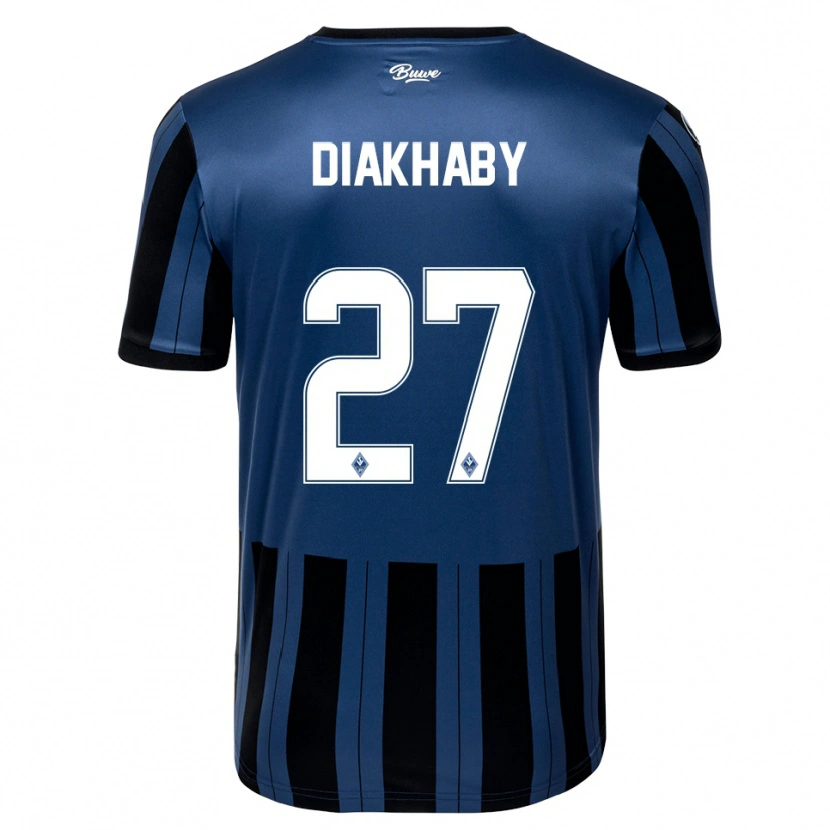Danxen Uomo Maglia Adama Diakhaby #27 Blu Grigio Nero Kit Gara Home 2025/26 Maglietta