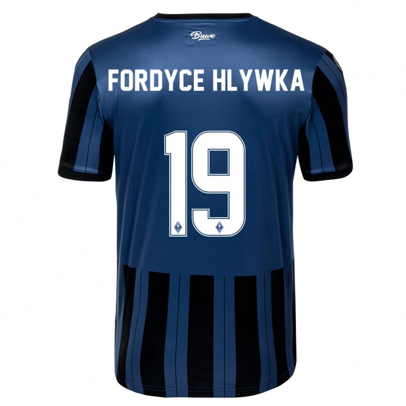 Danxen Uomo Maglia Roen Fordyce Hlywka #19 Blu Grigio Nero Kit Gara Home 2025/26 Maglietta
