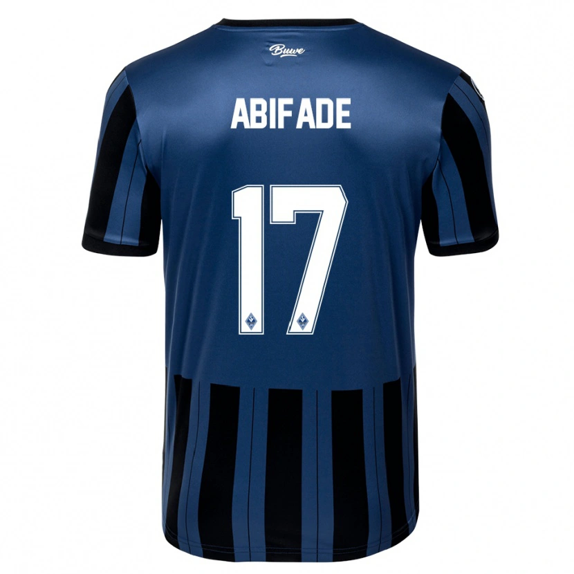 Danxen Uomo Maglia Samuel Abifade #17 Blu Grigio Nero Kit Gara Home 2025/26 Maglietta