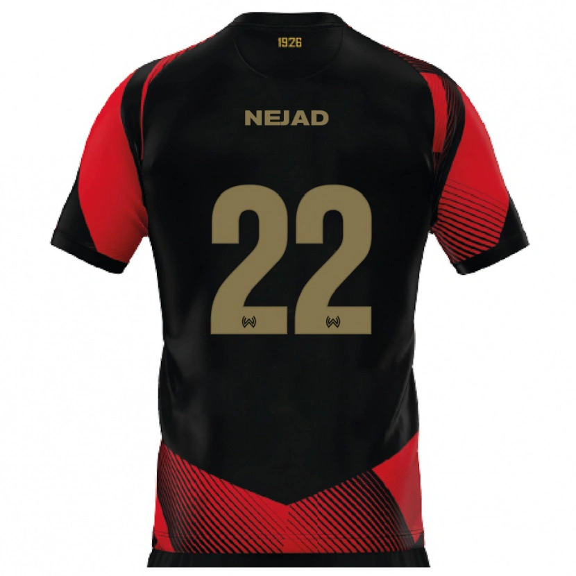 Danxen Uomo Maglia Milad Nejad #22 Nero Rosso Kit Gara Home 2025/26 Maglietta