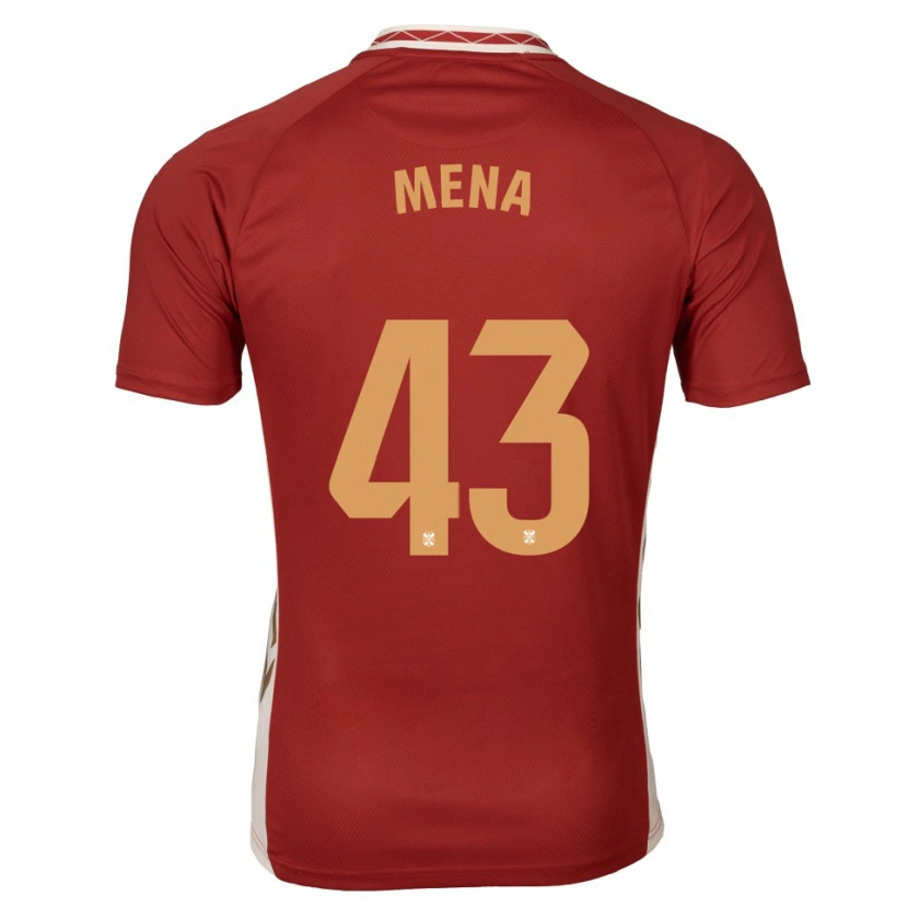 Danxen Uomo Maglia Denilson Mena #43 Bordeaux Oro Kit Gara Away 2025/26 Maglietta
