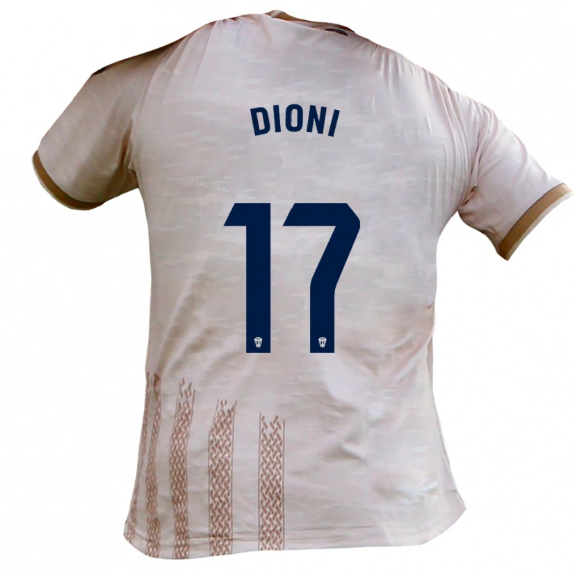 Danxen Uomo Maglia Dioni #17 Bianco Sporco Marrone Kit Gara Away 2025/26 Maglietta