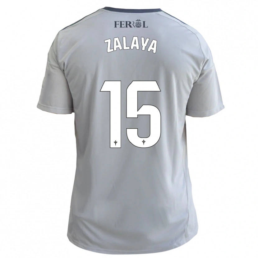 Danxen Uomo Maglia Álex Zalaya #15 Grigio Argento Kit Gara Away 2025/26 Maglietta