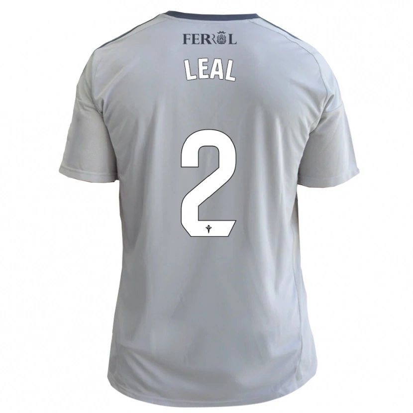 Danxen Uomo Maglia Miguel Leal #2 Grigio Argento Kit Gara Away 2025/26 Maglietta
