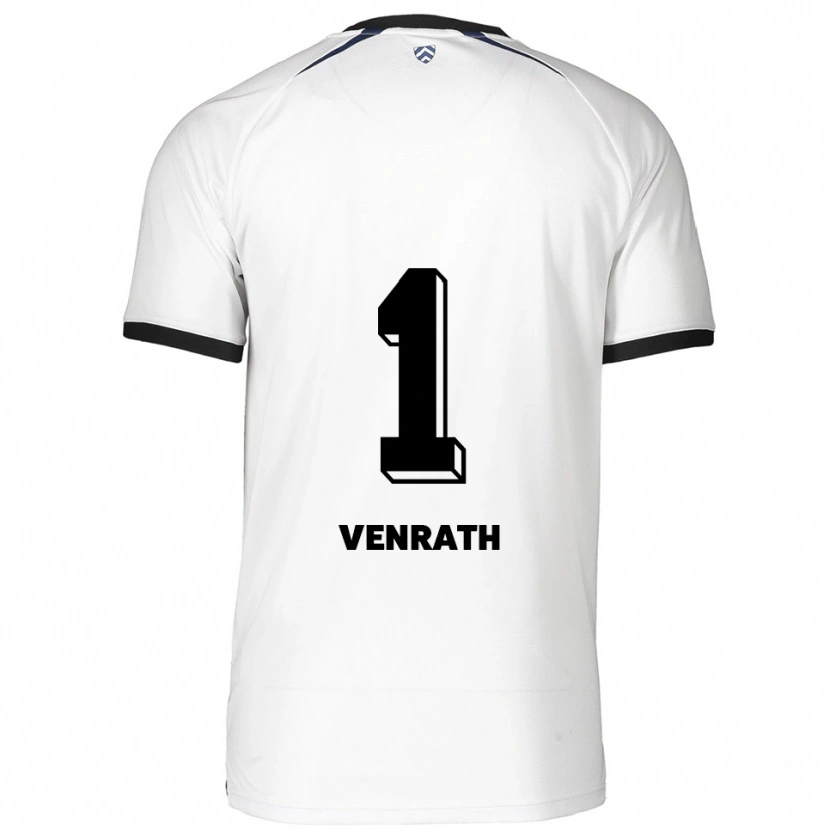 Danxen Uomo Maglia Lisa Venrath #1 Bianco Nero Kit Gara Away 2025/26 Maglietta