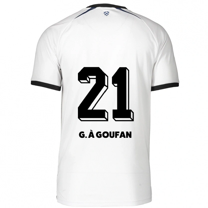Danxen Uomo Maglia Marc Gouiffe À Goufan #21 Bianco Nero Kit Gara Away 2025/26 Maglietta