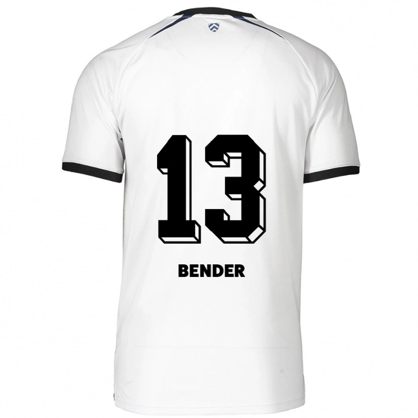 Danxen Uomo Maglia Grit Bender #13 Bianco Nero Kit Gara Away 2025/26 Maglietta