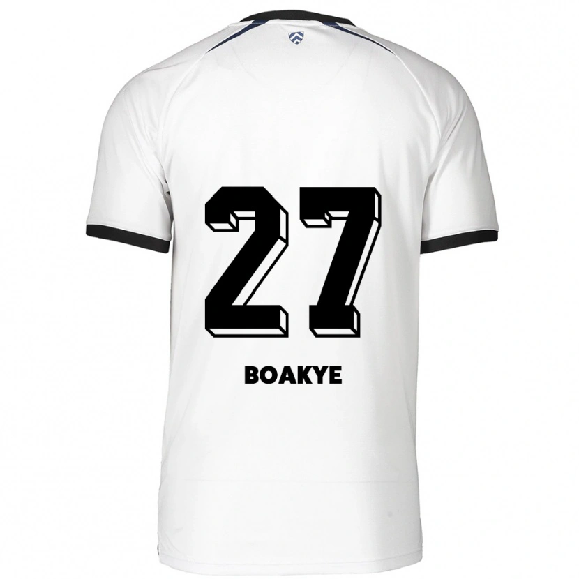 Danxen Uomo Maglia Benjamin Boakye #27 Bianco Nero Kit Gara Away 2025/26 Maglietta
