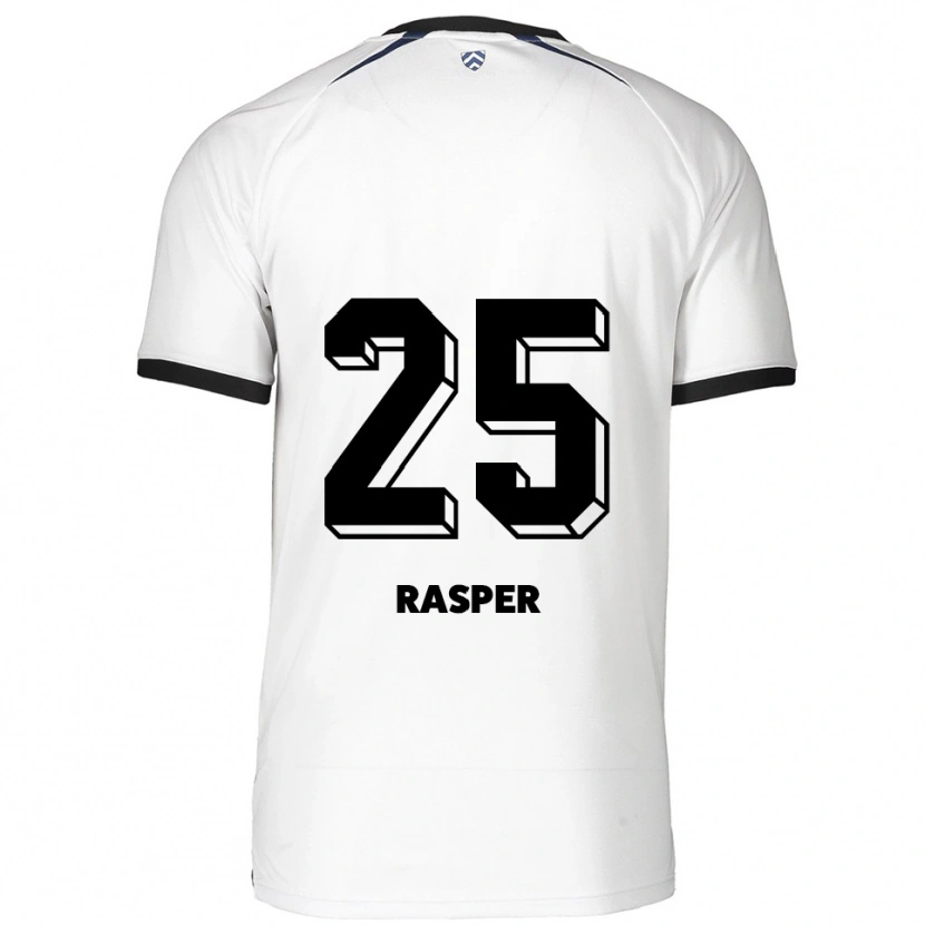 Danxen Uomo Maglia Christopher Rasper #25 Bianco Nero Kit Gara Away 2025/26 Maglietta