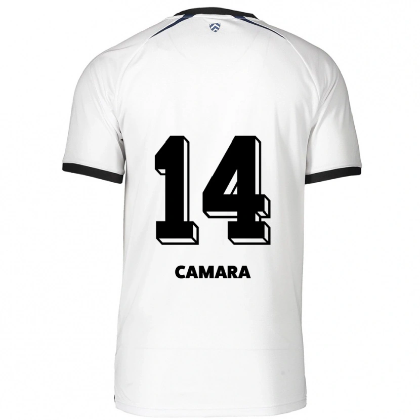 Danxen Uomo Maglia Fode Camara #14 Bianco Nero Kit Gara Away 2025/26 Maglietta