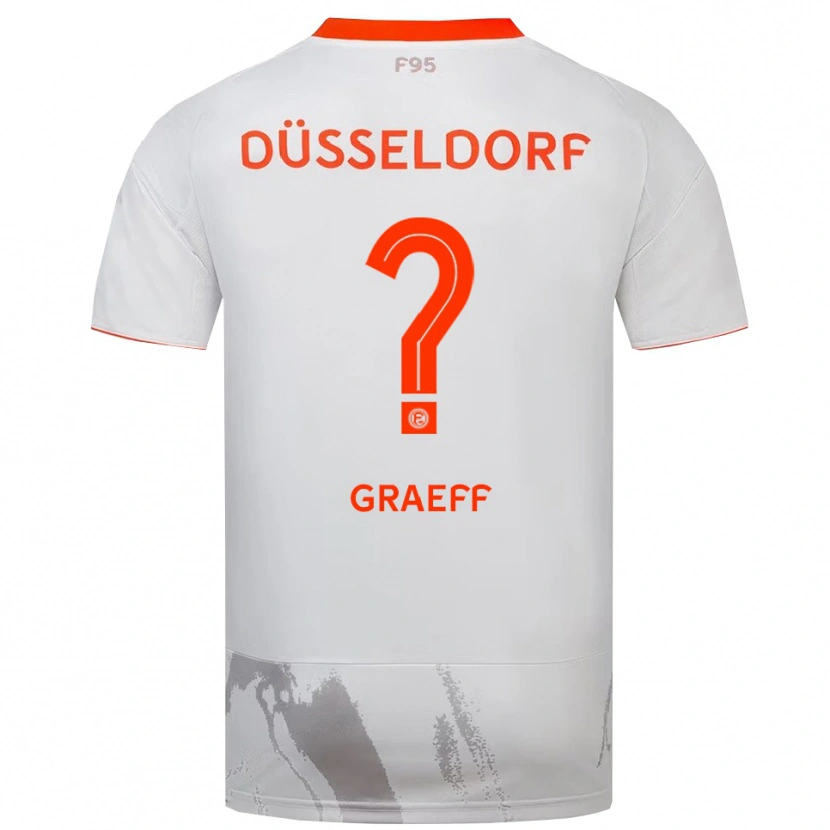 Danxen Uomo Maglia Jamain Graeff #0 Bianco Arancione Kit Gara Away 2025/26 Maglietta