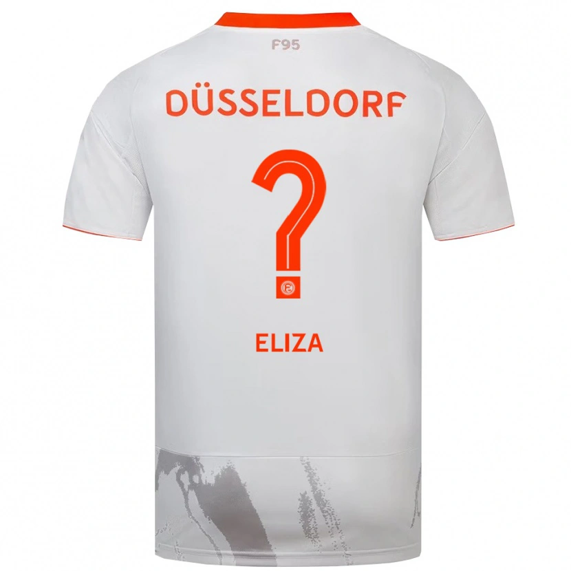 Danxen Uomo Maglia Eliza Bivolaku #0 Bianco Arancione Kit Gara Away 2025/26 Maglietta