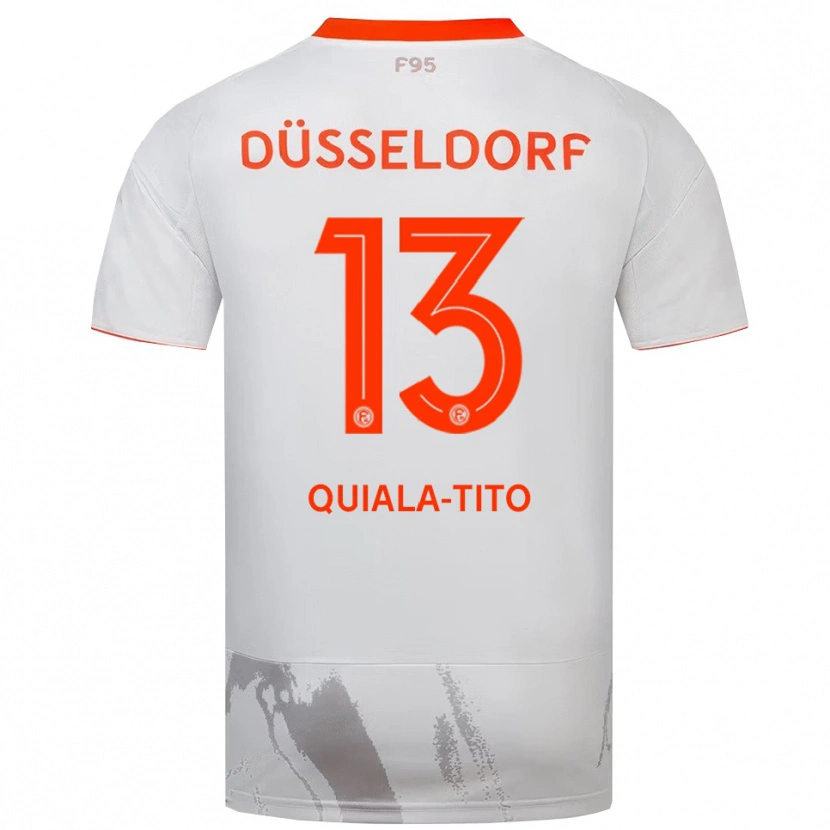 Danxen Uomo Maglia Darin Quiala-Tito #13 Bianco Arancione Kit Gara Away 2025/26 Maglietta