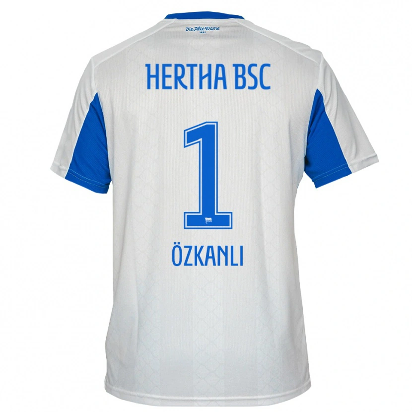 Danxen Uomo Maglia Burak Özkanli #1 Bianco Blu Kit Gara Away 2025/26 Maglietta