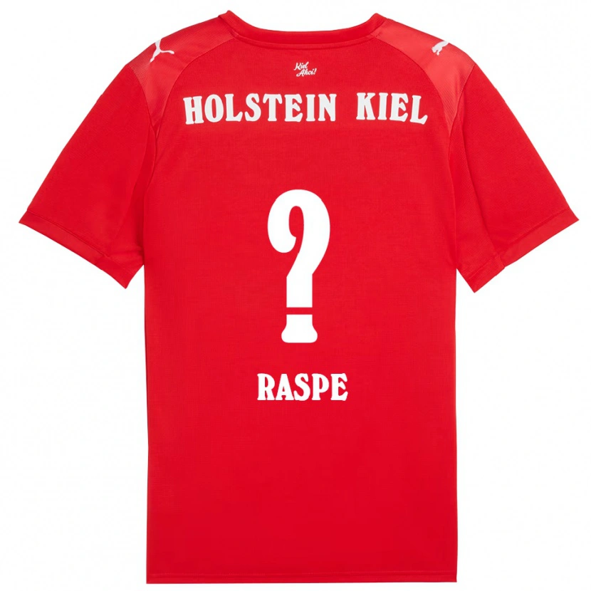 Danxen Uomo Maglia Maximilian Raspe #0 Rosso Blu Kit Gara Away 2025/26 Maglietta