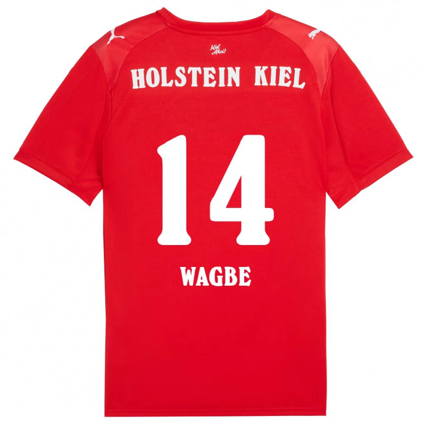 Danxen Uomo Maglia Aurel Wagbe #14 Rosso Blu Kit Gara Away 2025/26 Maglietta