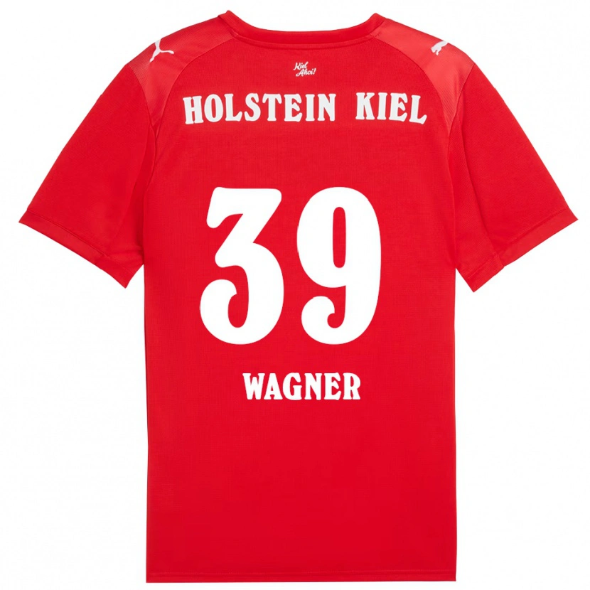 Danxen Uomo Maglia Robert Wagner #39 Rosso Blu Kit Gara Away 2025/26 Maglietta