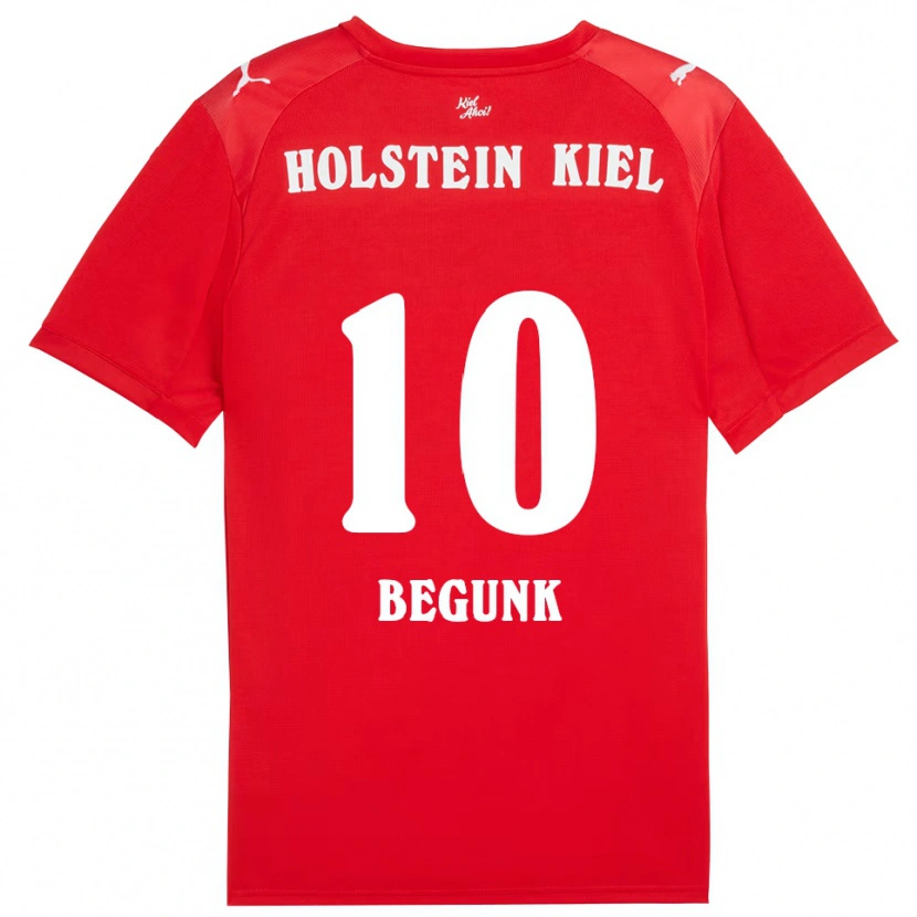 Danxen Uomo Maglia Sarah Begunk #10 Rosso Blu Kit Gara Away 2025/26 Maglietta