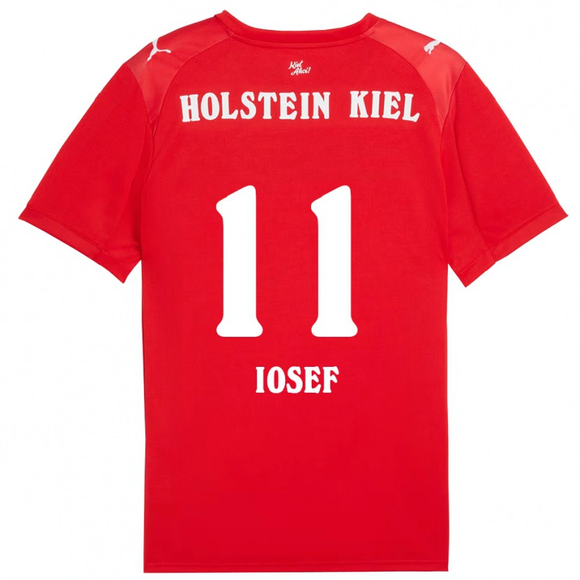 Danxen Uomo Maglia Mark Iosef #11 Rosso Blu Kit Gara Away 2025/26 Maglietta