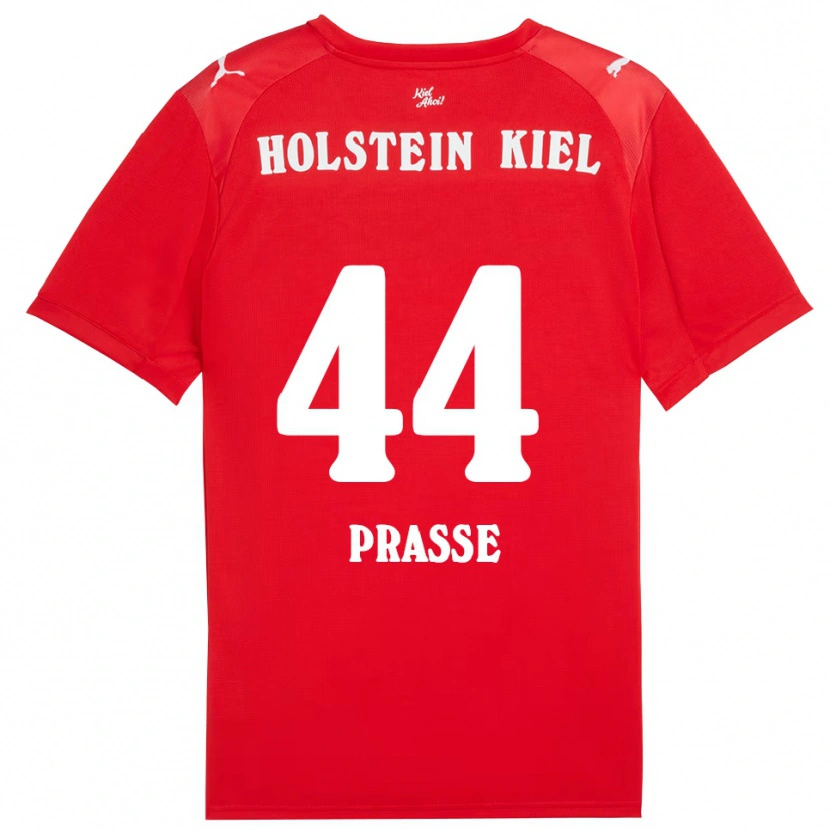Danxen Uomo Maglia Luca Prasse #44 Rosso Blu Kit Gara Away 2025/26 Maglietta