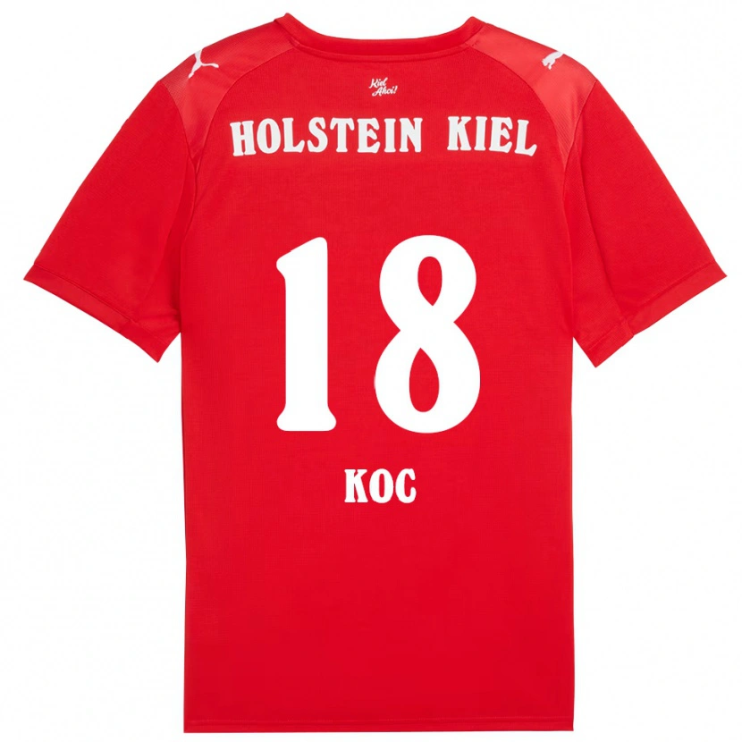 Danxen Uomo Maglia Cengizhan Koc #18 Rosso Blu Kit Gara Away 2025/26 Maglietta