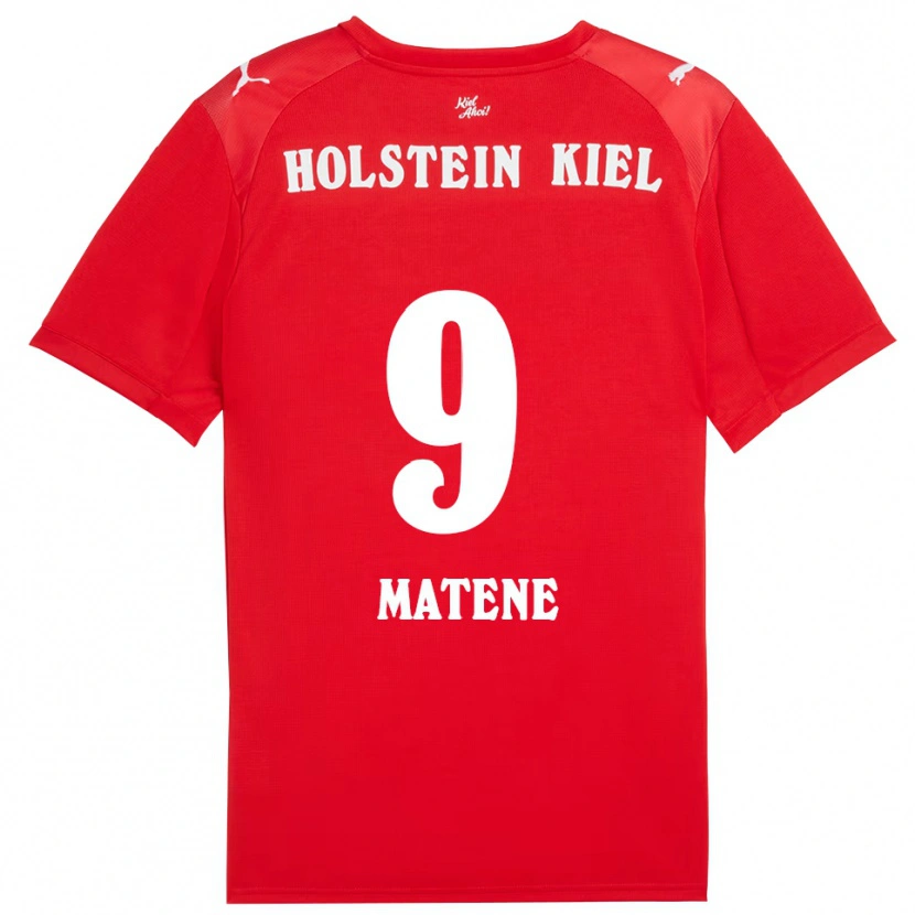 Danxen Uomo Maglia Islam Matene #9 Rosso Blu Kit Gara Away 2025/26 Maglietta
