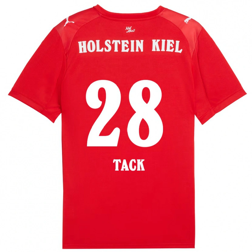 Danxen Uomo Maglia Kian Tack #28 Rosso Blu Kit Gara Away 2025/26 Maglietta