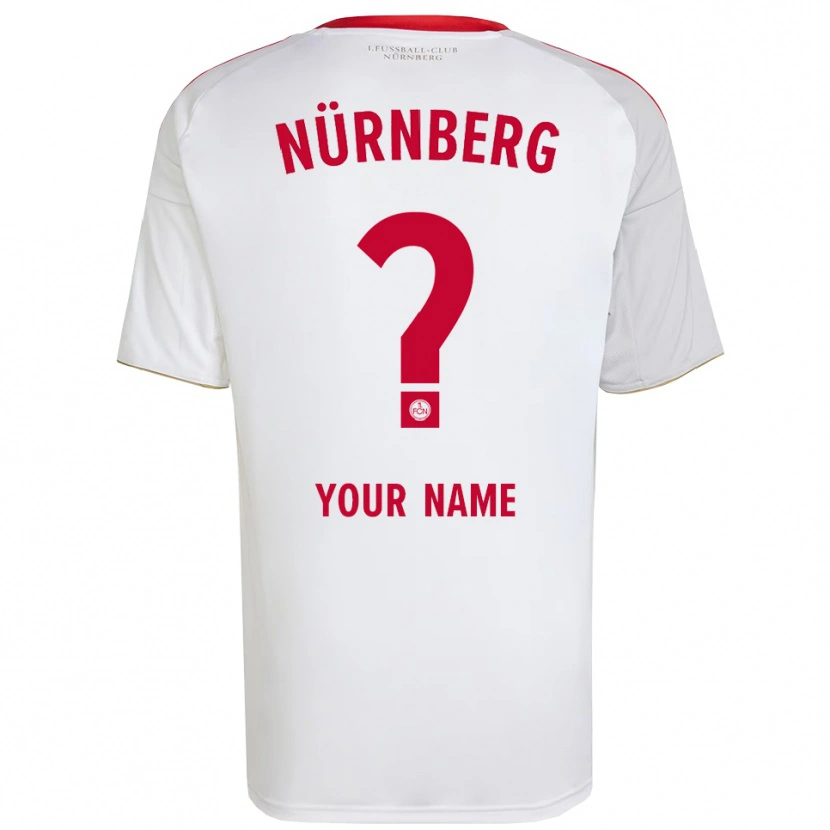 Danxen Uomo Maglia Il Tuo Nome #0 Bianco Rosso Kit Gara Away 2025/26 Maglietta