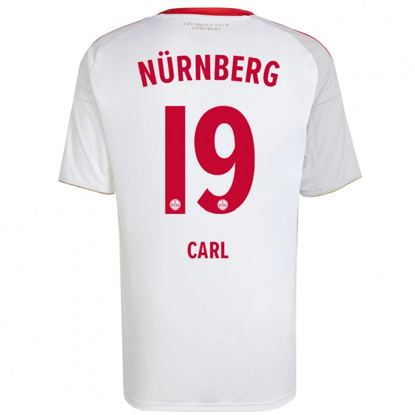 Danxen Uomo Maglia Ferdinand Carl #19 Bianco Rosso Kit Gara Away 2025/26 Maglietta