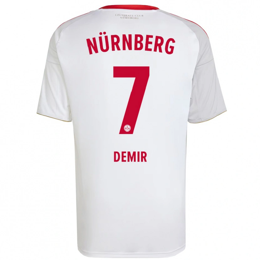 Danxen Uomo Maglia Ari Demir #7 Bianco Rosso Kit Gara Away 2025/26 Maglietta