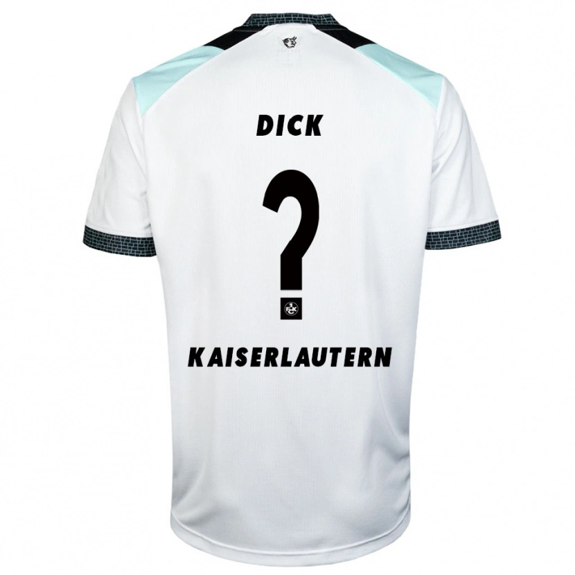 Danxen Uomo Maglia Paul Dick #0 Bianco Nero Kit Gara Away 2025/26 Maglietta