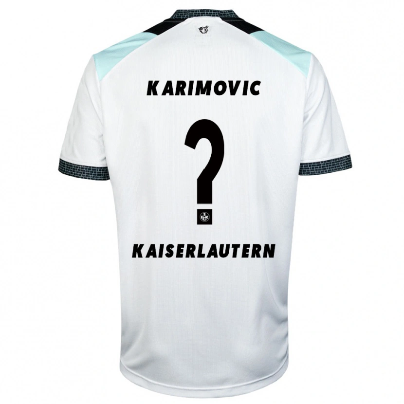 Danxen Uomo Maglia Ilija Karimovic #0 Bianco Nero Kit Gara Away 2025/26 Maglietta