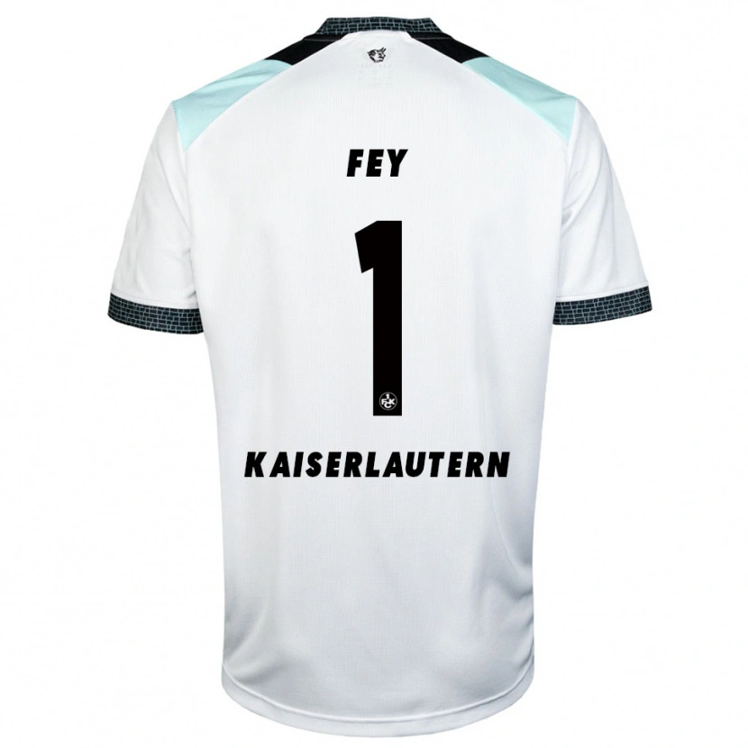 Danxen Uomo Maglia Tyler Fey #1 Bianco Nero Kit Gara Away 2025/26 Maglietta
